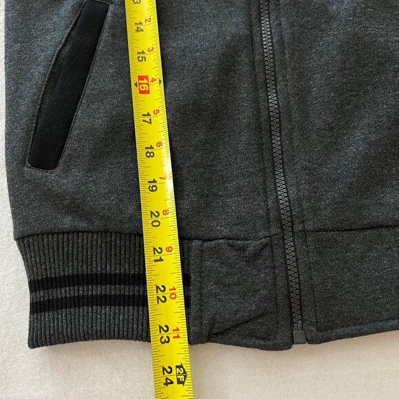 True Religion Boys Graphic Zip-Up Jacket M (10/12) Black & Gray Ribbed Trim NWT - Picture 11 of 11